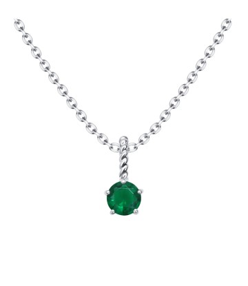 May Birthstone Silver Necklace SPE-5703